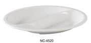 Yanco NC - 4520 Compartment Collection Compartment, Oval, 10" Length, 6.75" Width, Melamine, Pack of 24