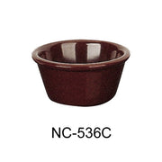 Yanco NC - 536C Smooth Ramekin, 2 oz Capacity, 1.25" Height, 2.75" Diameter, Melamine, Chocolate Color, Pack of 72