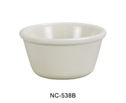 Yanco NC - 538B Mile Stone Smooth Ramekin, 4 OZ Capacity, 2.5" Height, 3.25" Diameter, Melamine, Ivory Color, Pack of 72