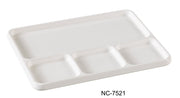 Yanco NC - 7521 Compartment Collection Divided Compartment, Round, 10" Diameter, Melamine, Pack of 24