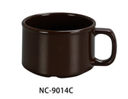 Yanco NC - 9014C Sesame Chocolate Soup Mug, 12 oz Capacity, 2.75" Height, 4" Diameter, Melamine, Pack of 48