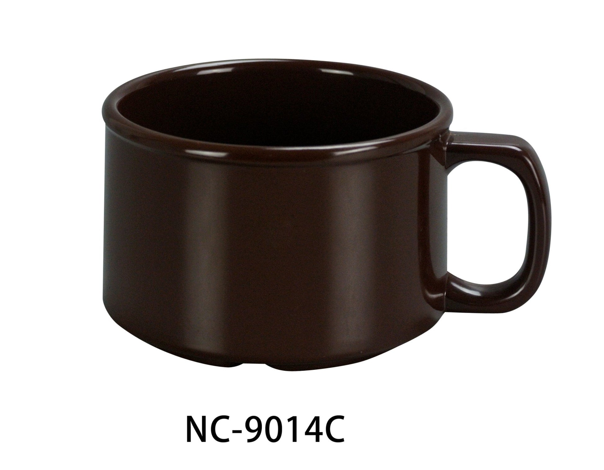 Yanco NC - 9014C Sesame Chocolate Soup Mug, 12 oz Capacity, 2.75" Height, 4" Diameter, Melamine, Pack of 48