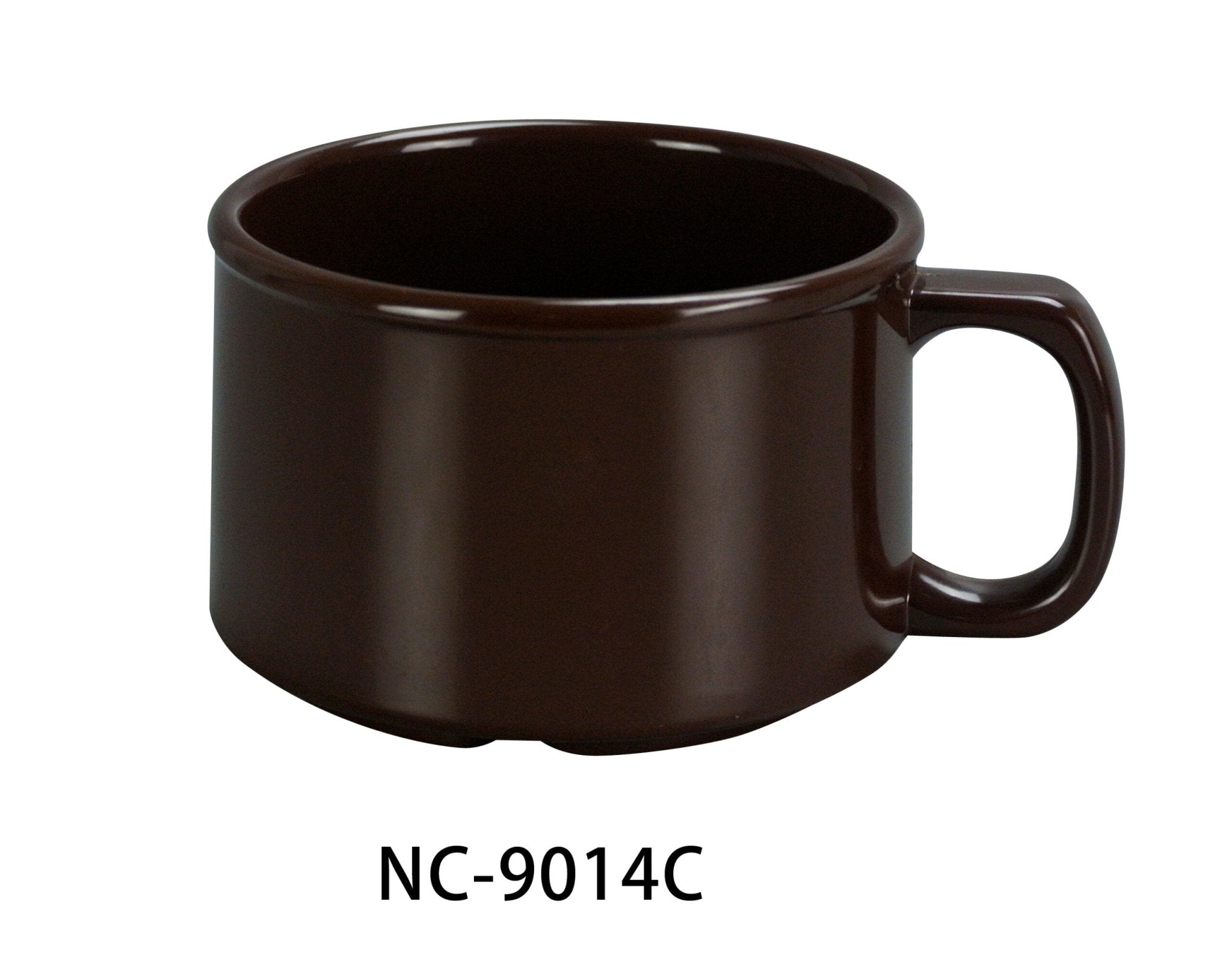 Yanco NC - 9014C Sesame Chocolate Soup Mug, 12 oz Capacity, 2.75" Height, 4" Diameter, Melamine, Pack of 48