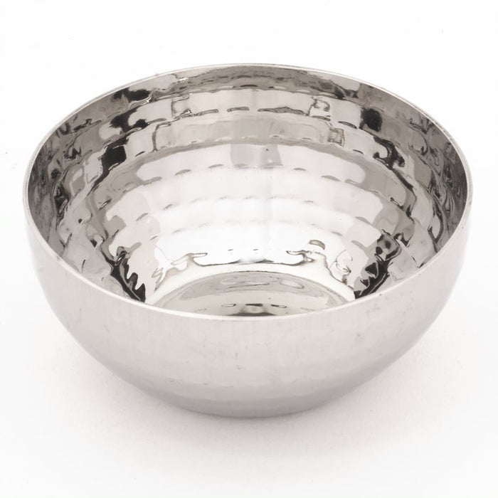 Hammered Stainless Steel Conical Katori serving Bowl 2.5 Inches (6.4 cm) - 2 Oz. (60 ml)