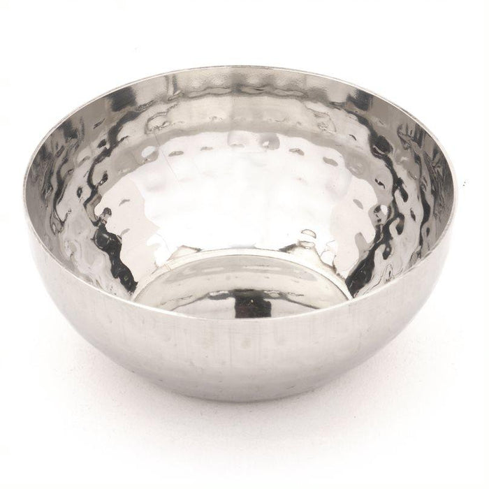 Hammered Stainless Steel Conical Katori serving Bowl 3.5 inch (8.9 cm) - 6 Oz. (180 ml)
