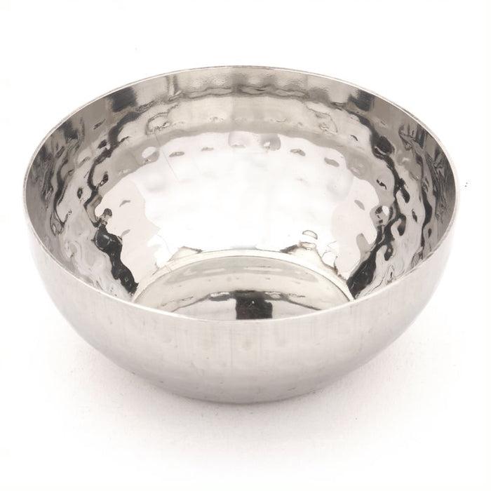 Hammered Stainless Steel Conical Katori serving Bowl 3 Inches (7.6 cm) - 3 Oz. (90 ml)