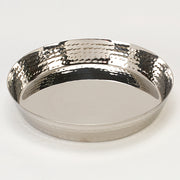 Hammered Stainless Steel Round Bowl / Appetizer Plate - 7 Inch (17.78 cm) / 20 Oz.