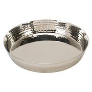 Hammered Stainless Steel Round Bowl / Appetizer Plate - 5.5 Inches (14 cm) / 12 Oz.