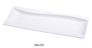Yanco SW - 212 Sea Wave Rectangular Plate, 12"‚ Length x 4.625"‚ Width, China, Bone White, Pack of 12