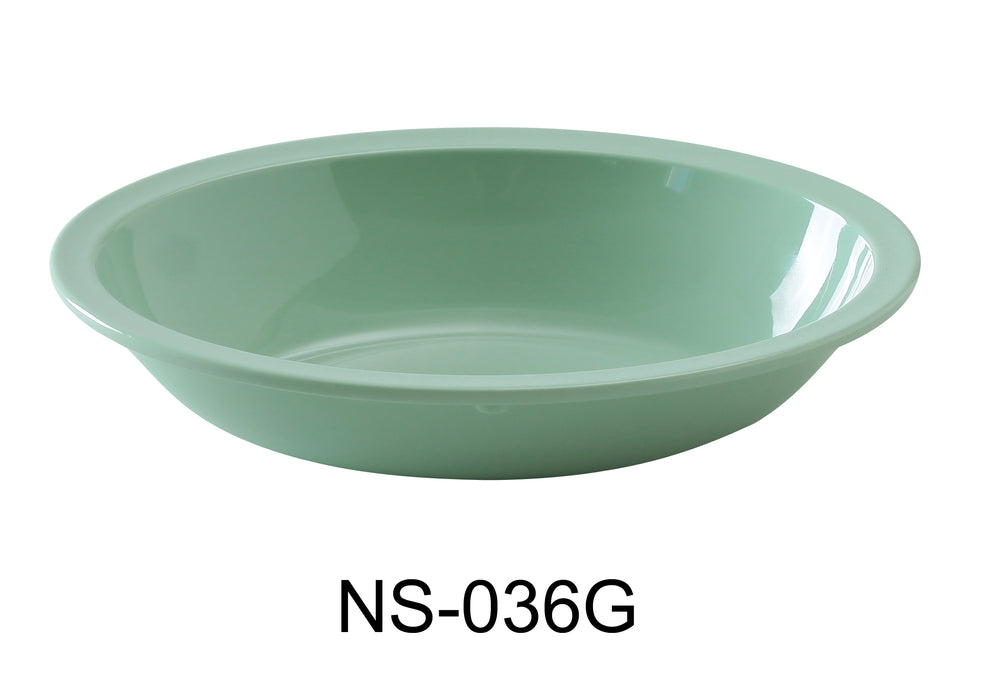 Yanco NS-036G Nessico Oval Bowl, 36 oz Capacity, 2.25" Height, 7.375" Width, 10" Length, Melamine, Green Color, Pack of 24