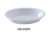 Yanco NS - 036W Nessico Oval Bowl, 36 oz Capacity, 10" Length, 7.375" Width, 2.25" Height, Melamine, White Color, Pack of 24