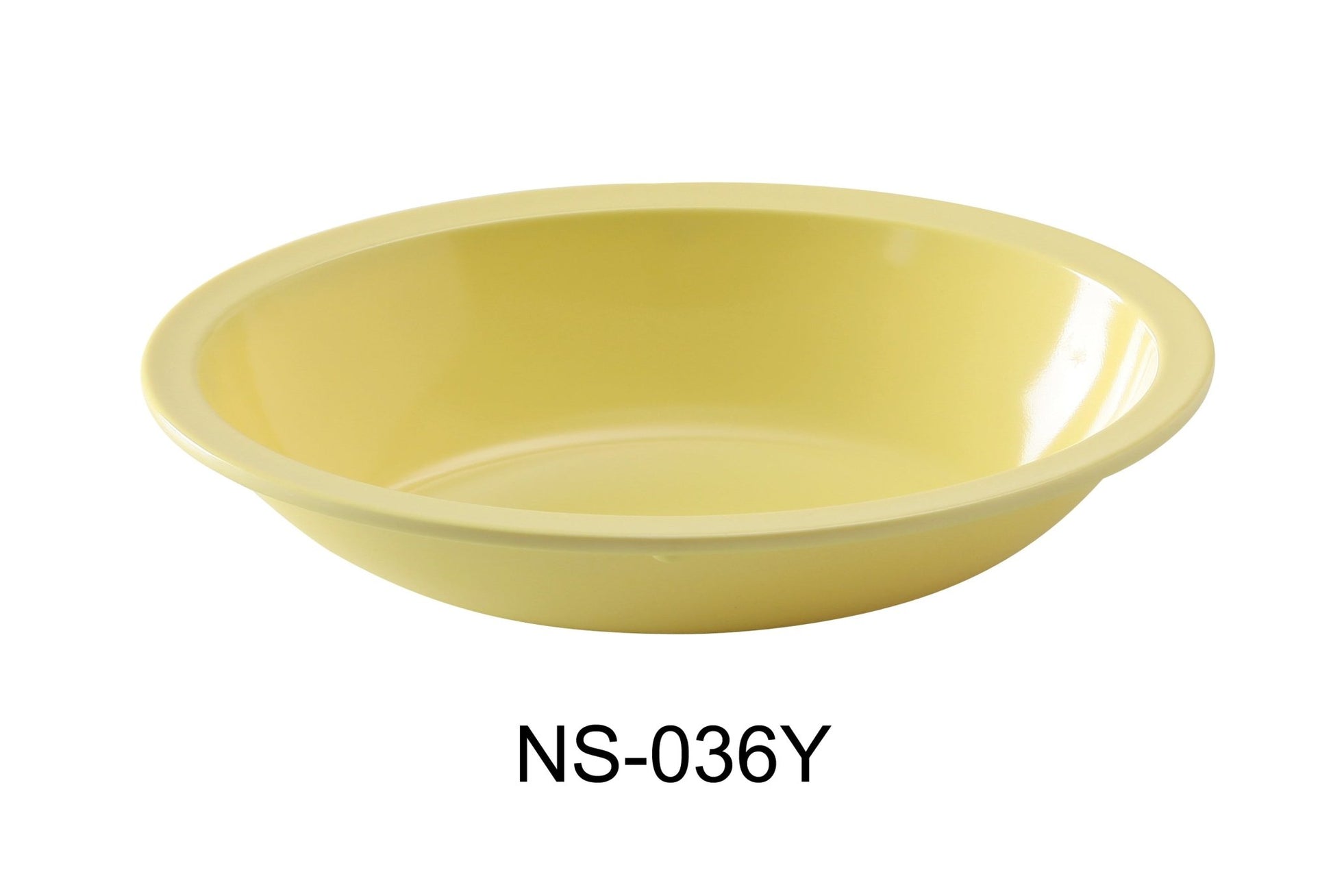 Yanco NS - 036Y Nessico Oval Bowl, 36 oz Capacity, 10" Length, 7.375" Width, 2.25" Height, Melamine, Yellow Color, Pack of 24