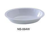 Yanco NS - 064W Nessico Oval Bowl, 64 oz Capacity, 11.75" Length, 8.25" Width, 2.75" Height, Melamine, White Color, Pack of 24