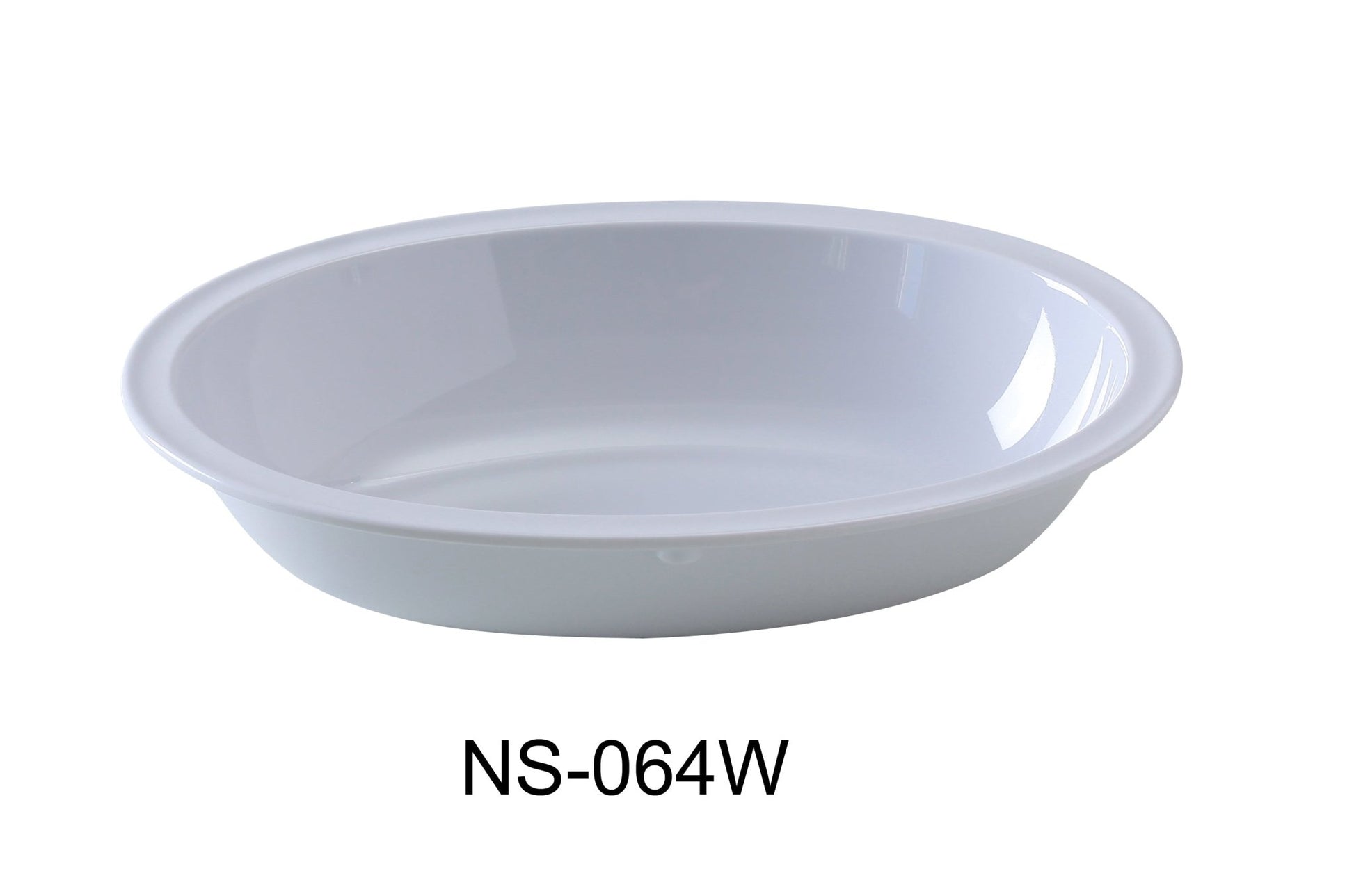 Yanco NS - 064W Nessico Oval Bowl, 64 oz Capacity, 11.75" Length, 8.25" Width, 2.75" Height, Melamine, White Color, Pack of 24
