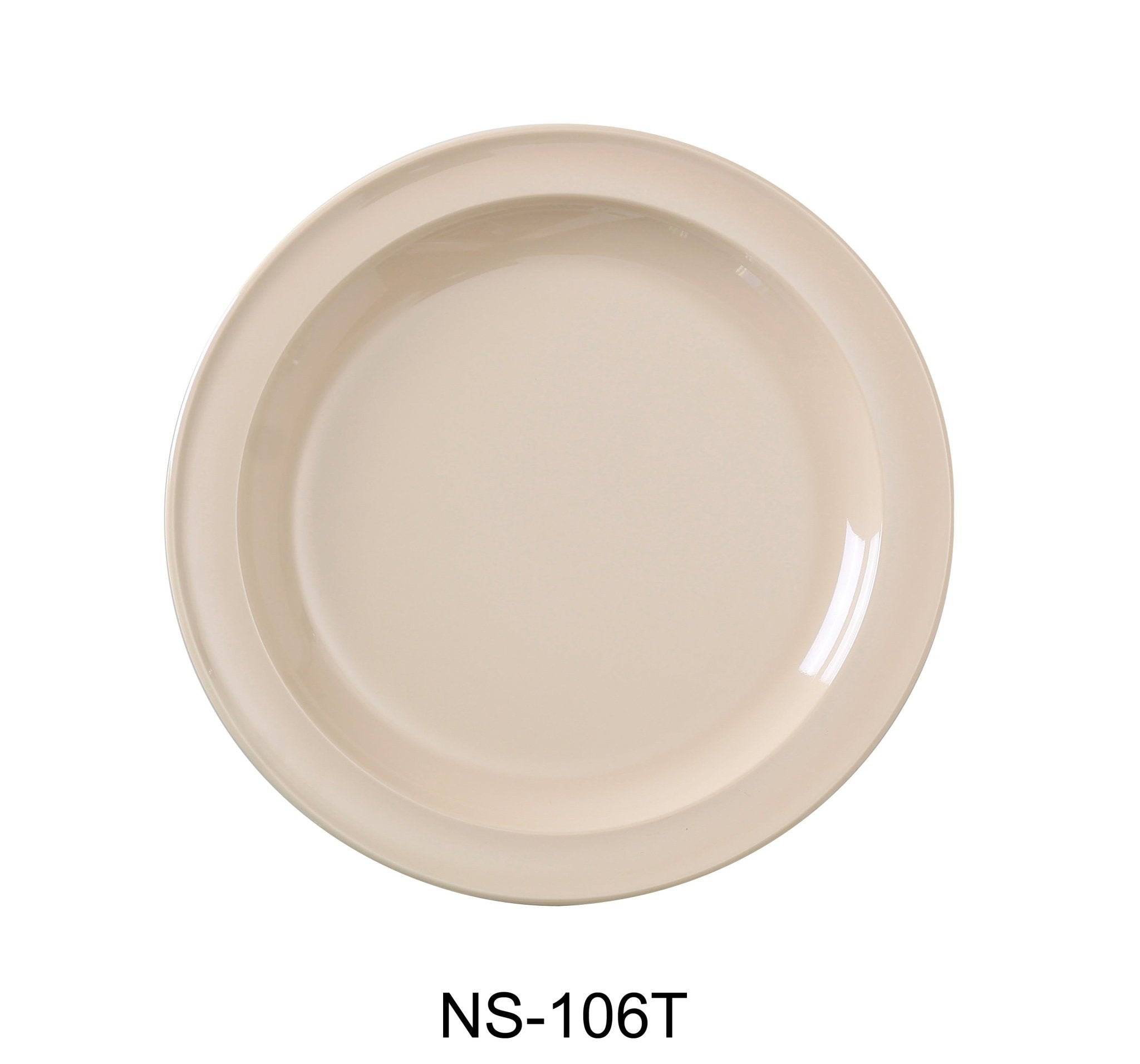 Yanco NS - 106T Nessico Round Plate, 6.5" Diameter, Melamine, Tan Color, Pack of 48