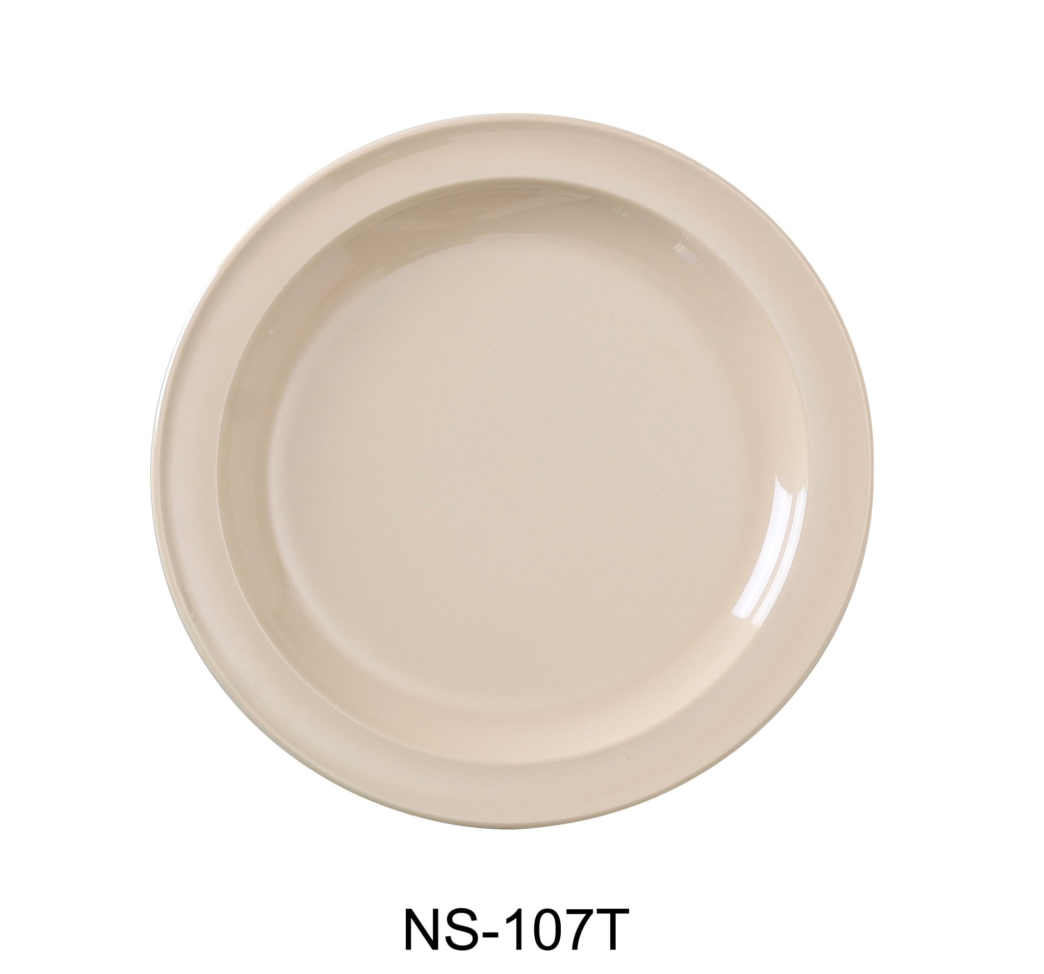 Yanco NS - 107T Nessico Round Dessert Plate, 7.25" Diameter, Melamine, Tan Color, Pack of 48