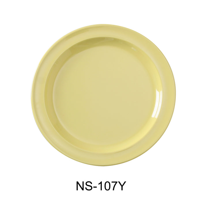 Yanco NS-107Y Nessico Round Dessert Plate, 7.25" Diameter, Melamine, Yellow Color, Pack of 48