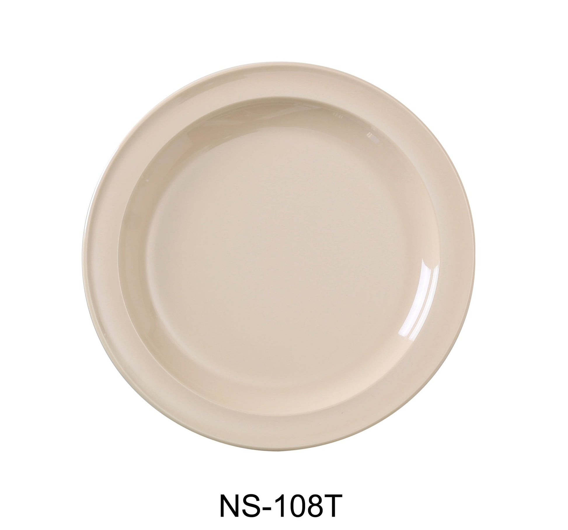 Yanco NS - 108T Nessico Round Dinner Plate, 8" Diameter, Melamine, Tan Color, Pack of 48