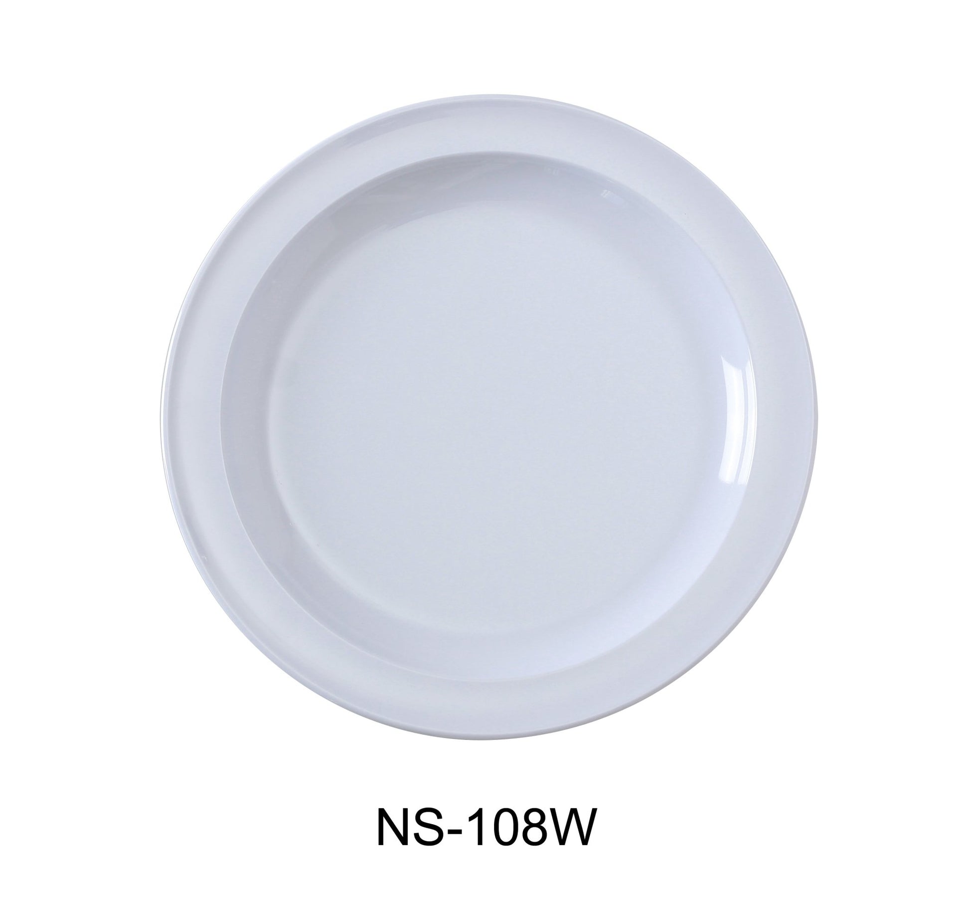 Yanco NS - 108W Nessico Round Dinner Plate, 8" Diameter, Melamine, White Color, Pack of 48