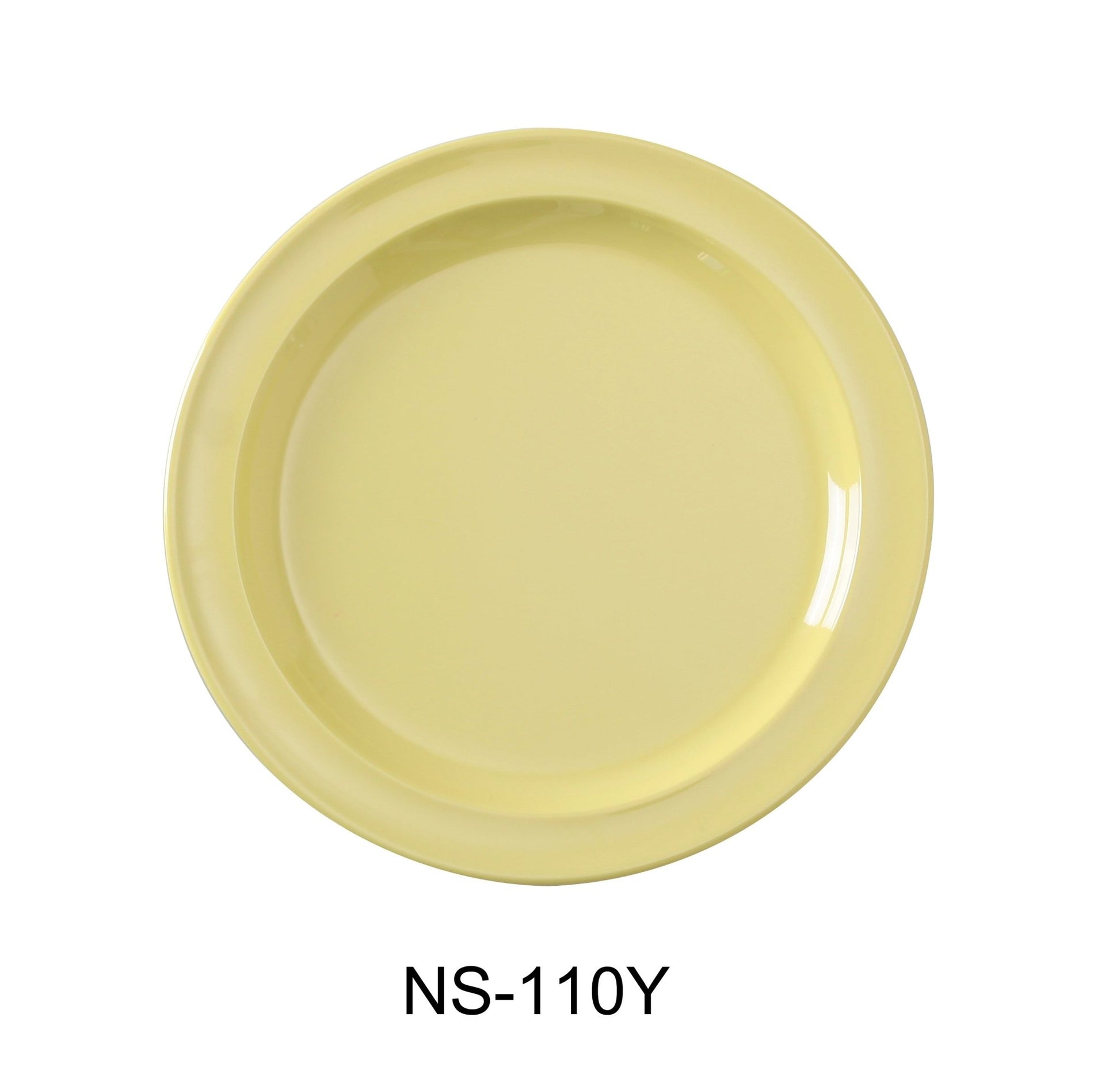 Yanco NS - 110Y Nessico Round Dinner Plate, 10.25" Diameter, Melamine, Yellow Color, Pack of 24