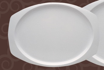 Yanco NS-209W Nessico Rectangular Platter,  9.5" Length, 6.75" Width, Melamine, White Color, Pack of 24
