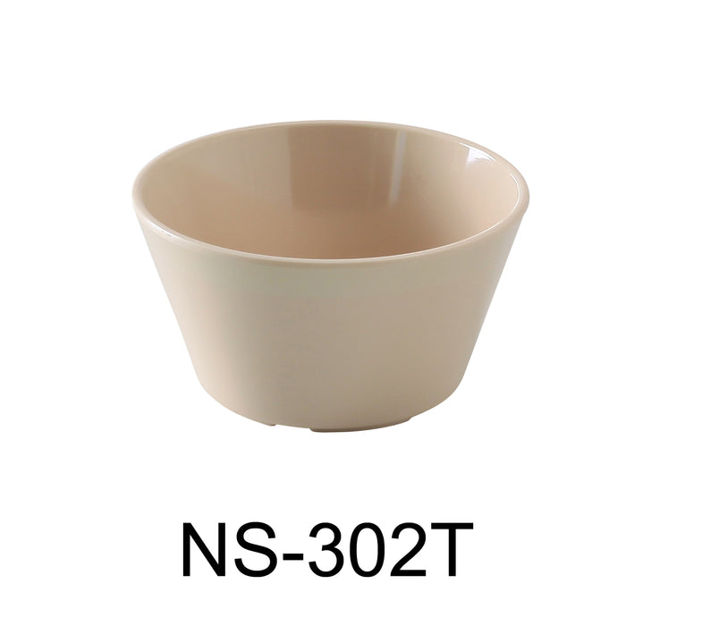 Yanco NS-302T Nessico Bouillon Cup, 8 oz Capacity, 2" Height, 3.75" Diameter, Melamine, Tan Color, Pack of 48