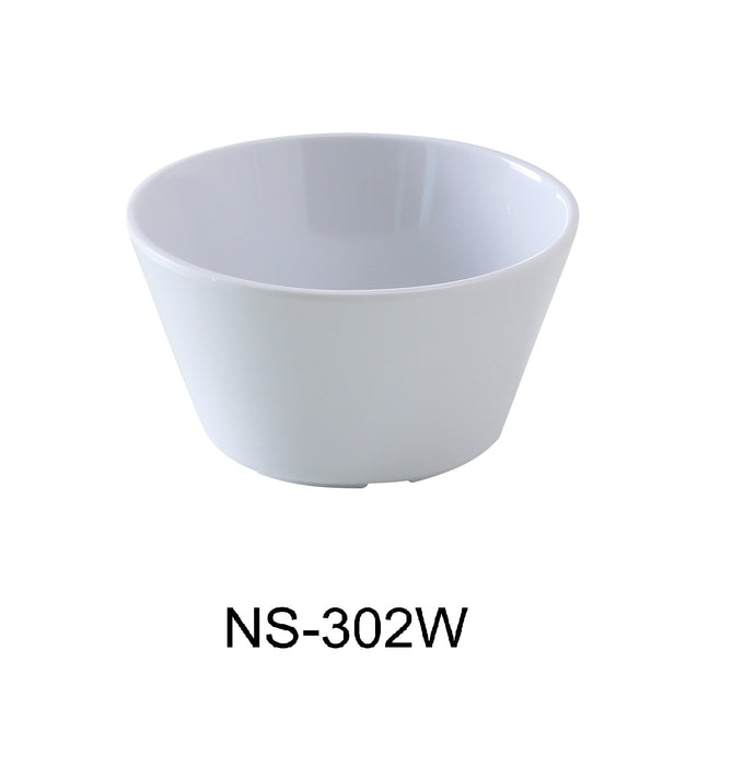 Yanco NS-302W Nessico Bouillon Cup, 8 oz Capacity, 2" Height, 3.75" Diameter, Melamine, White Color, Pack of 48