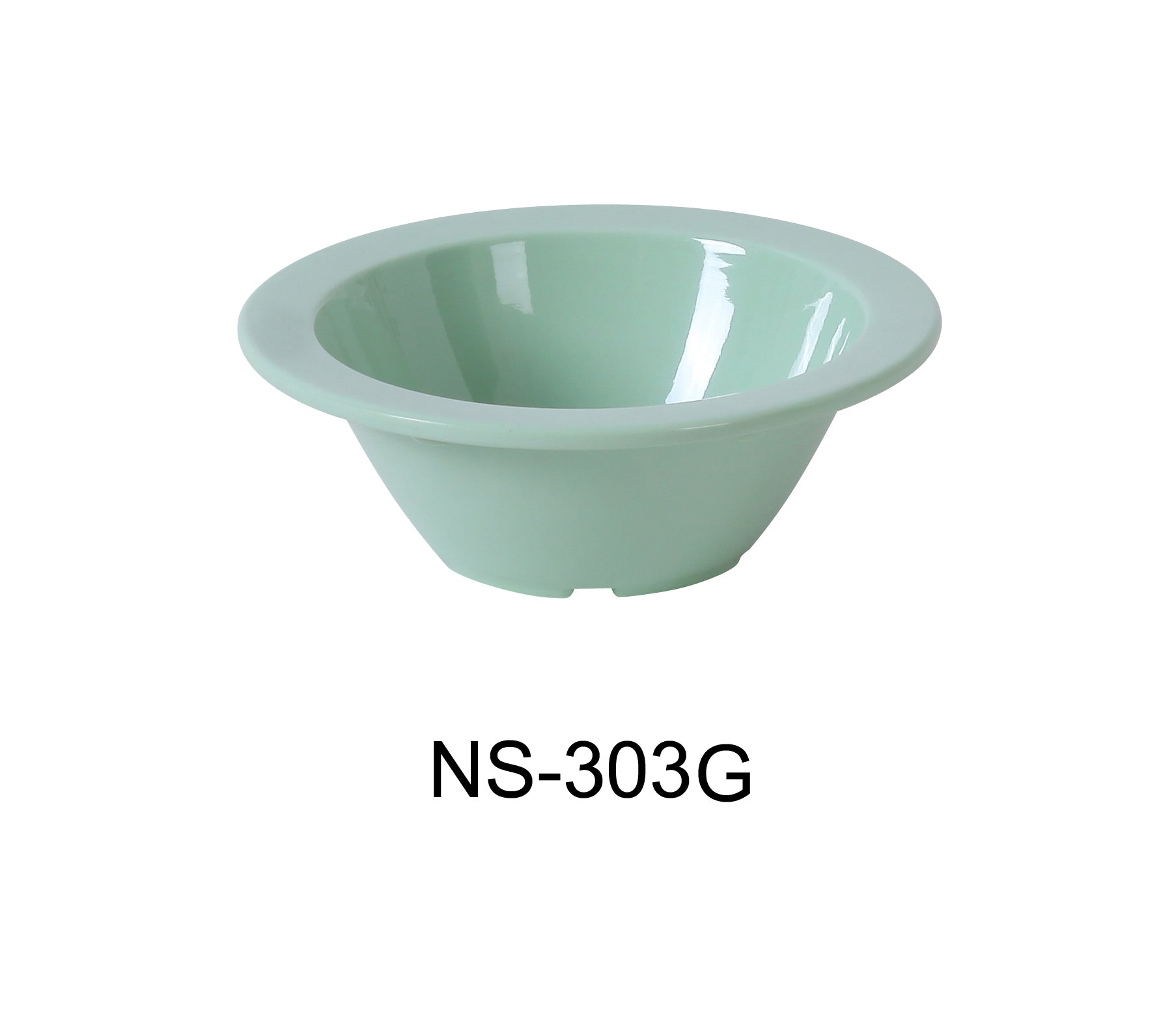 Yanco NS - 303G Nessico Fruit Bowl, 4 oz Capacity, 1.25" Height, 4.75" Diameter, Melamine, Green Color, Pack of 48
