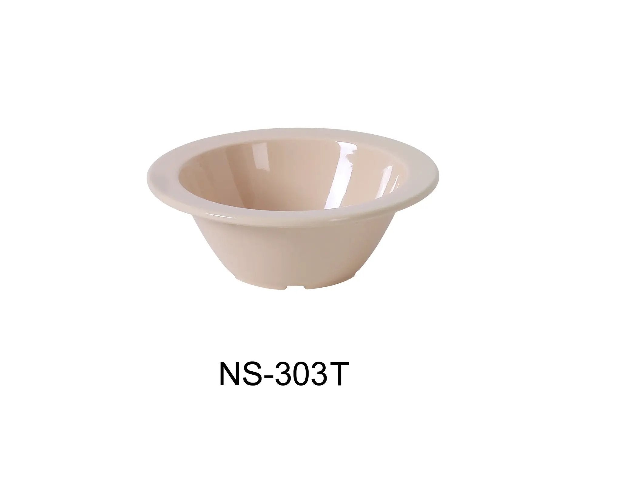 Yanco NS - 303T Nessico Fruit Bowl, 4 oz Capacity, 1.25" Height, 4.75" Diameter, Melamine, Tan Color, Pack of 48