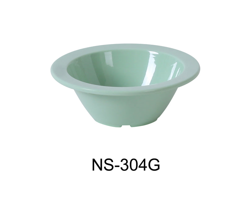 Yanco NS-304G Nessico Fruit Bowl, 5 oz Capacity, 1.5" Height, 4.75" Diameter, Melamine, Green Color, Pack of 48