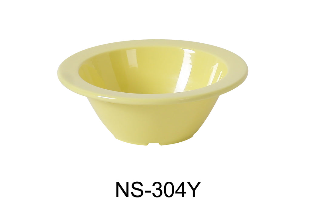 Yanco NS-304Y Nessico Fruit Bowl, 5 oz Capacity, 1.5" Height, 4.75" Diameter, Melamine, Yellow Color, Pack of 48