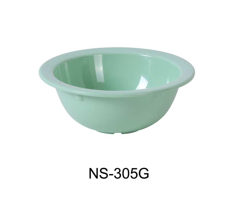 Yanco NS-305G Nessico Grapefruit Bowl, 10 oz Capacity, 2" Height, 5.625" Diameter, Melamine, Green Color, Pack of 48