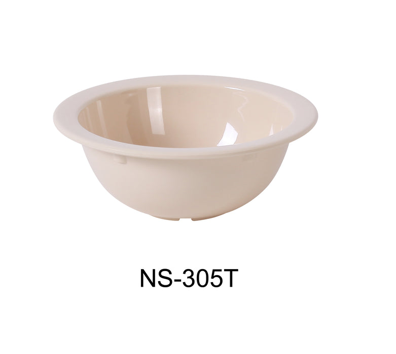 Yanco NS-305T Nessico Grapefruit Bowl, 10 oz Capacity, 2" Height, 5.625" Diameter, Melamine, Tan Color, Pack of 48