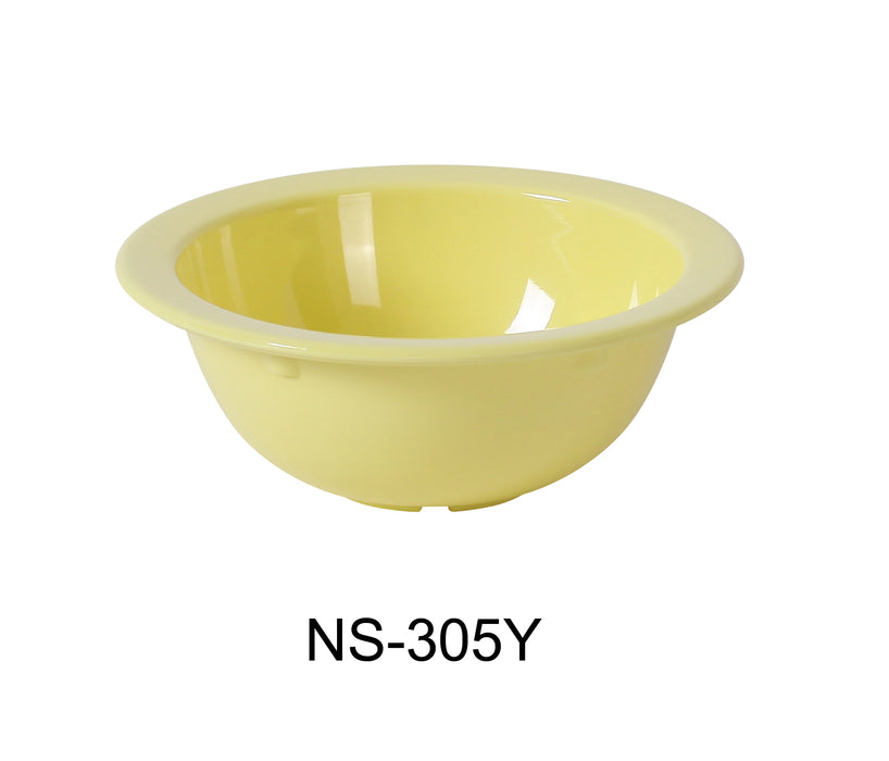 Yanco NS-305Y Nessico Grapefruit Bowl, 10 oz Capacity, 2" Height, 5.625" Diameter, Melamine, Yellow Color, Pack of 48
