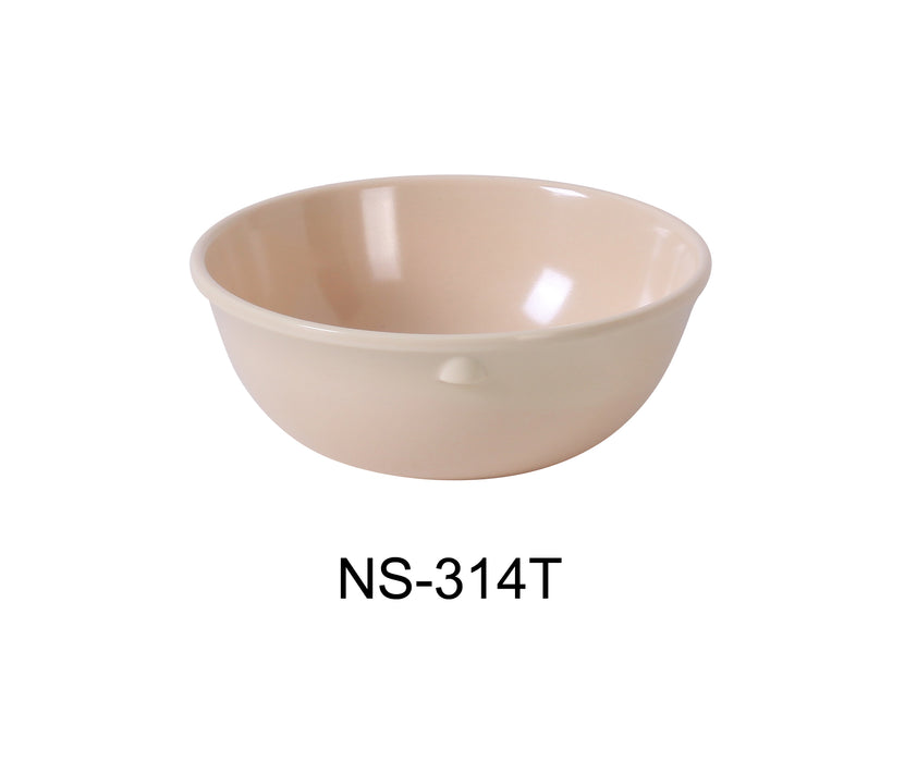 Yanco NS-314T Nessico Nappie, 11 oz Capacity, 1.75" Height,  4.75" Diameter, Melamine, Tan Color, Pack of 48
