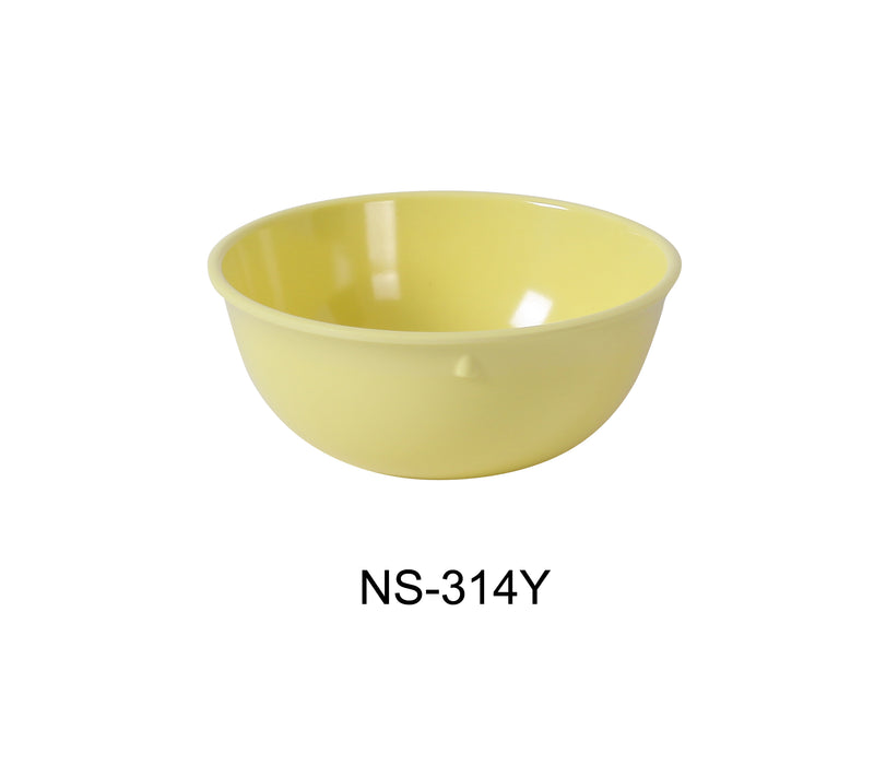 Yanco NS-314Y Nessico Nappie, 11 oz Capacity, 1.75" Height, 4.75" Diameter, Melamine, Yellow Color, Pack of 48