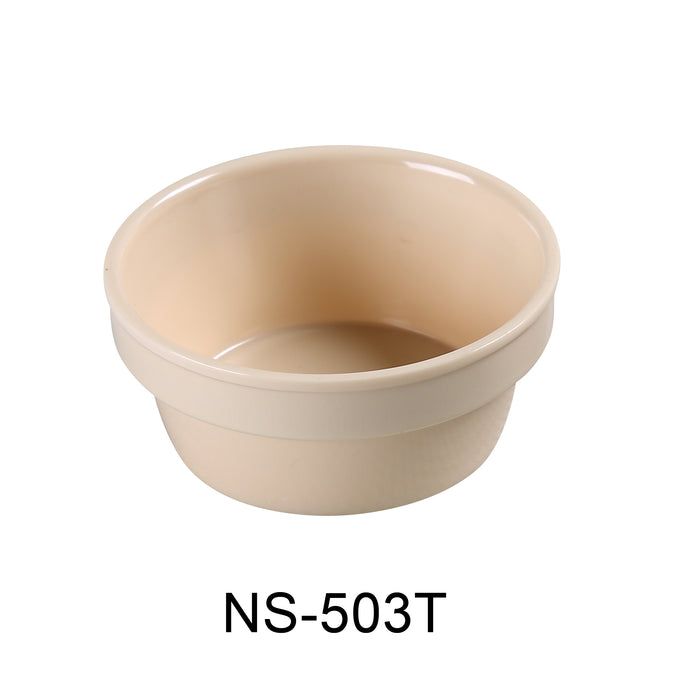 Yanco NS-503T Nessico Sauce Cup/Ramekin, 4 oz Capacity, 1.5" Height, 3.375" Diameter, Melamine, Tan Color, Pack of 72
