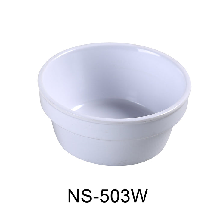 Yanco NS-503W Nessico Sauce Cup/Ramekin, 4 oz Capacity, 1.5" Height, 3.325" Diameter, Melamine, White Color, Pack of 72