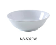 Yanco NS - 5070W Nessico Rimless Bowl, 36 oz Capacity, 2.5" Height, 7.75" Diameter, Melamine, White Color, Pack of 12