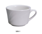 Yanco MM - 1 Miami 7.5 oz Coffee/Tea Cup, 3.5"‚ Diameter, China, Bone White, Pack of 36