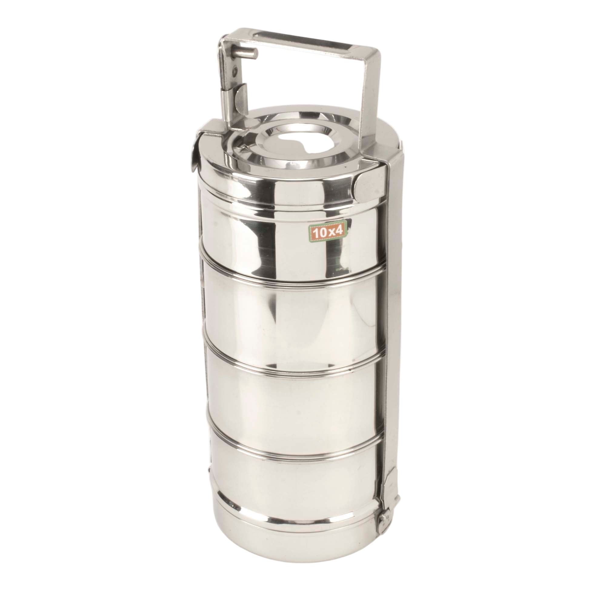 Stainless Steel Tiffin Lunch Box 4 Tier, 26 Oz. Bowl