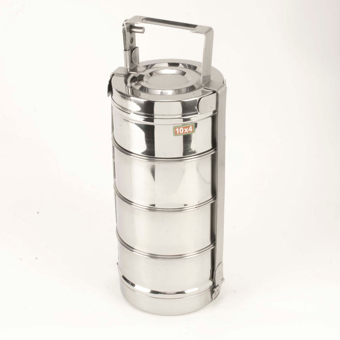 Stainless Steel Tiffin Lunch Box 4 Tier, 26 Oz. Bowl — Nishi