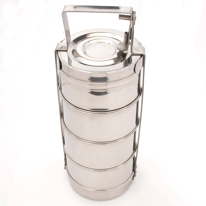 Round Lunch Box With Lunch Bag Stainless Steel Food Storage Container  Multi-layer Combination Bento Box For Kids 4/3/2/ Tier