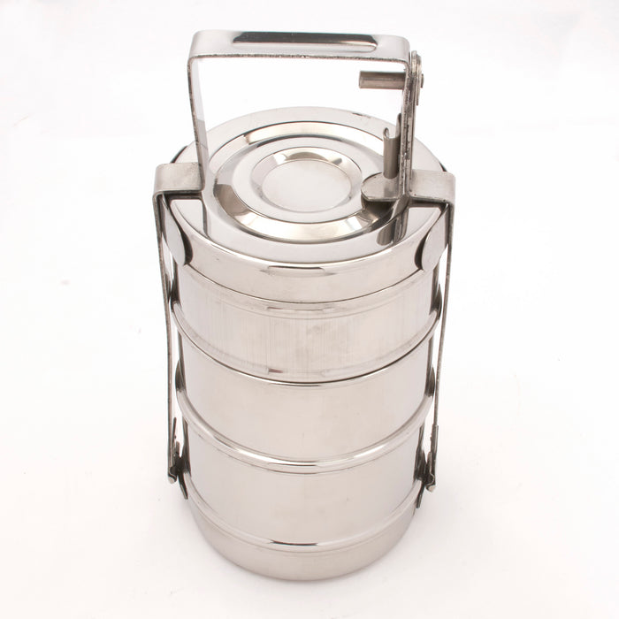 Stainless Steel Tiffin Lunch Box 3 Tier, 20 Oz. Bowl