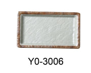 Yanco YO - 3006 Yoto 6 1/2"‚ X 3 3/4"‚ X 3/4"‚ DEEP RECTANGULAR SUSHI PLATE, Melamine, Matte Finish, Pack of 48