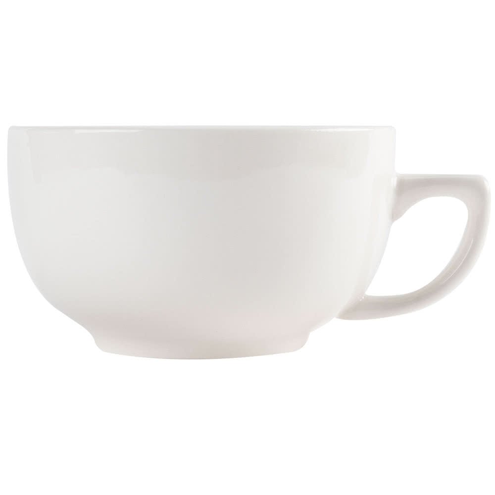 Yanco RE - 56 Recovery Cappuccino Cup, 14 oz Capacity, 4.5"‚ Diameter, 2.5"‚ Height, China, American White Color, Pack of 36