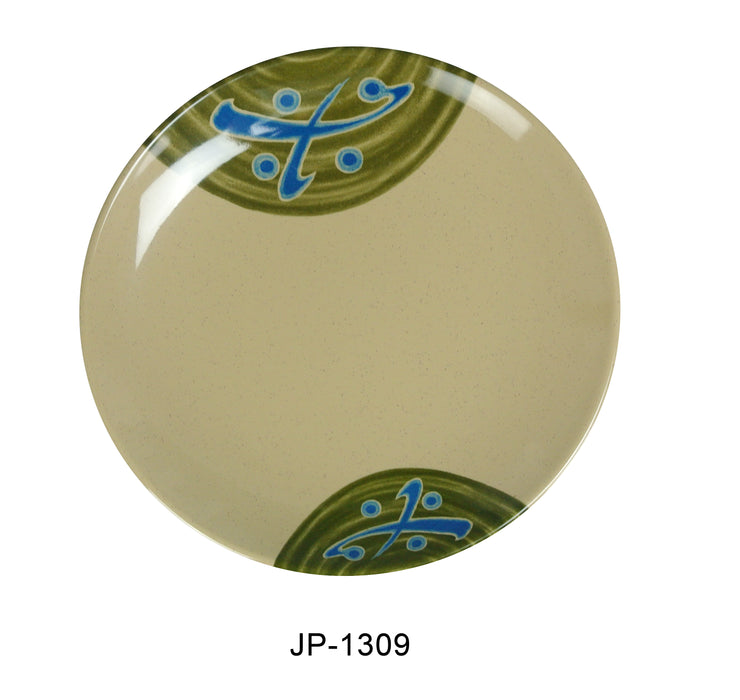 Yanco JP-1309 Japanese Round Plate, 9″ Diameter, Melamine, Pack of 24