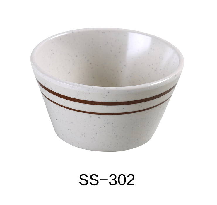 Yanco SS-302 Sesame Bouillon Cup, 8 oz Capacity, 2″ Height, 3.75″ Diameter, Melamine, Pack of 48