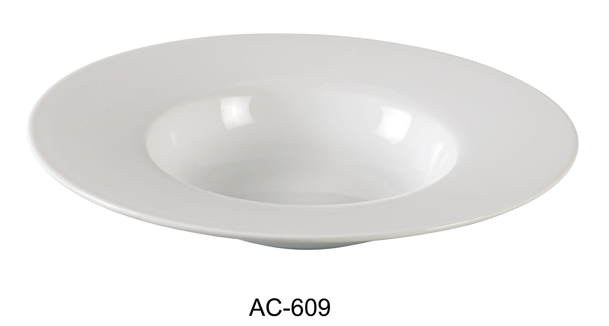 Yanco AC - 609 ABCO Dessert Plate, 10 Oz Capacity, 9.25"‚ Diameter, China, Super White, Pack of 12