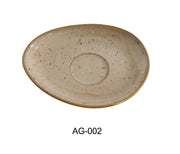 Yanco AG - 002 Agate 6" x 4 1/2"‚ Saucer, China, Pack of 36